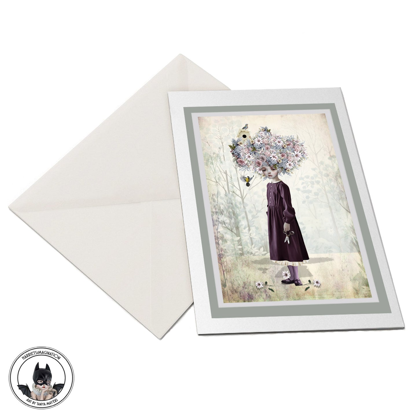 Flower Girl Art Greeting Card - Her Crown And Glory
