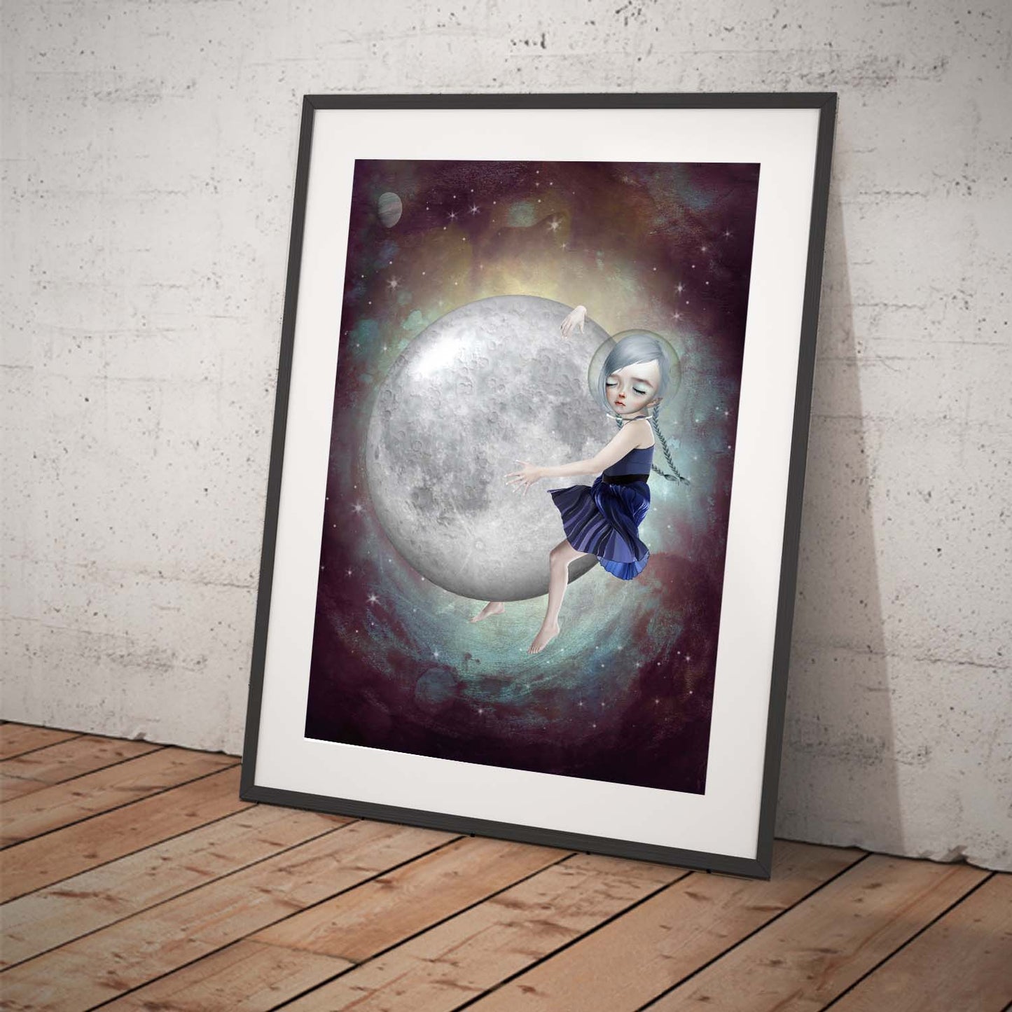 Moon Child Art Print - Cosmic Embrace