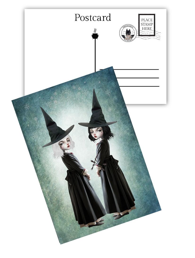 4 x Witchy Art Postcard Set